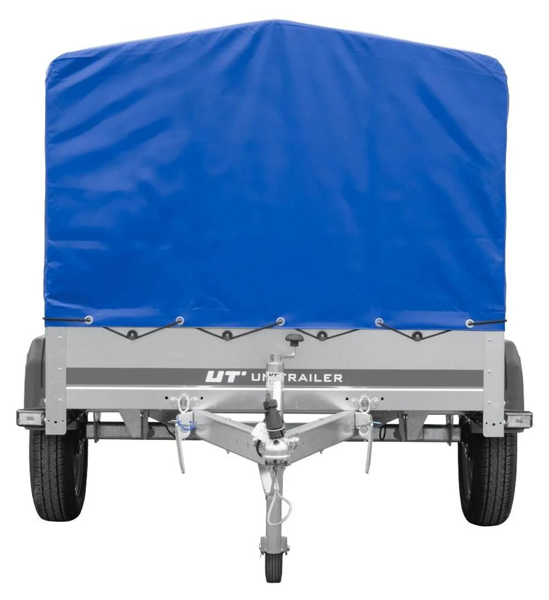 Trailer with tarpaulin GARDEN TRAILER 201 TIPP [with support wheel, blue high tarpaulin and high bows]