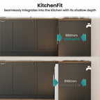 Hisense KitchenFit 5i Series WD5I1045BWQ, 10.5kg / 6kg Washer Dryer, D Rated in White
