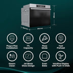 Hisense BI622AXPGUK - Built-in 77L Electric Single Oven - Stainless Steel with Even Bake, 300°C Pizza Mode, Frozen Food Mode, Steam Clean - A Rated, Extra Large