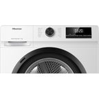 Hisense DH1Q802BW2 60cm Freestanding 8 KG Heatpump Front Load Tumble Dryer, 16 Programmes, Auto Dry, Steam Refresh, Allergy Care - White