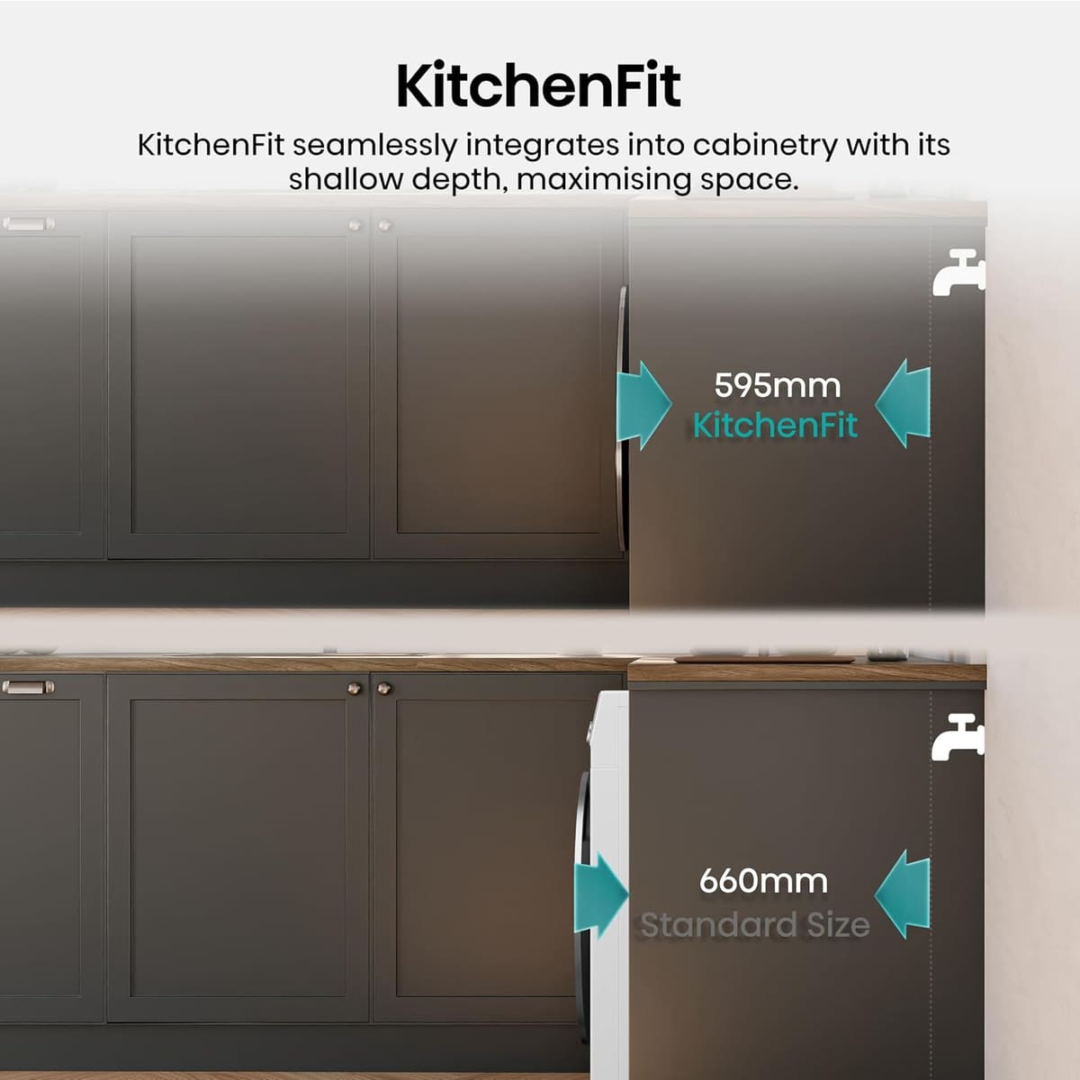 Hisense WF5I1245BWR 12kg Washing Machine, 1400rpm Spin, A Rated Energy, Wi-Fi, Steam, Freestanding, White