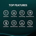 Hisense WF5I1245BWR 12kg Washing Machine, 1400rpm Spin, A Rated Energy, Wi-Fi, Steam, Freestanding, White