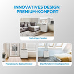 Midea PortaSplit-E Mobile Air Conditioner, Cooling A++/Heating A+, 12000 BTU 3.5 kW, Mini Split Air Conditioning, Peach, for Rooms up to 42 m² / 105 m³, Only 39 dB(A) in Silent Mode [Energy Class A++]