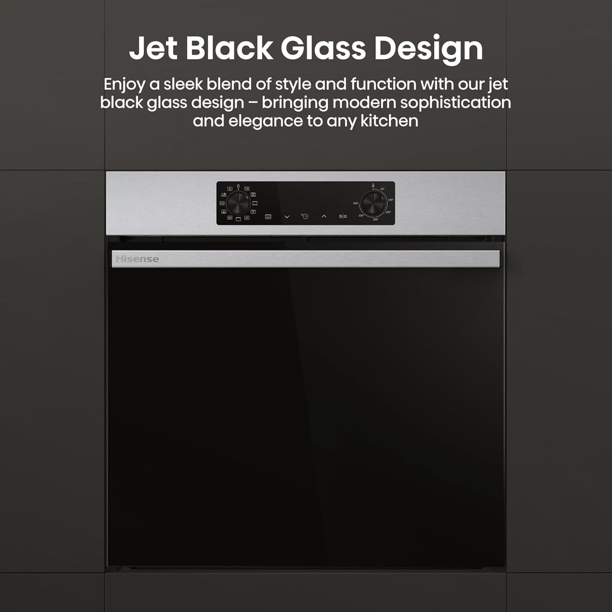 Hisense BI622AXPGUK - Built-in 77L Electric Single Oven - Stainless Steel with Even Bake, 300°C Pizza Mode, Frozen Food Mode, Steam Clean - A Rated, Extra Large