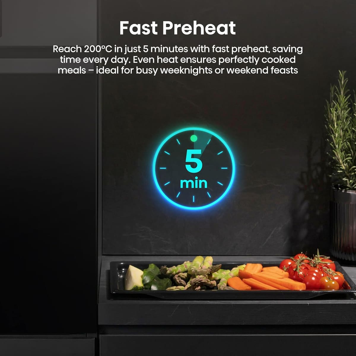 Hisense BI622AXPGUK - Built-in 77L Electric Single Oven - Stainless Steel with Even Bake, 300°C Pizza Mode, Frozen Food Mode, Steam Clean - A Rated, Extra Large