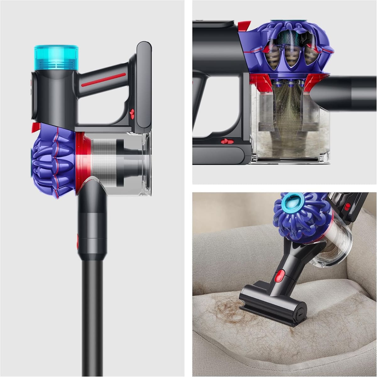 Dyson V10 Konical™ Cordless Vacuum – 150 Air Watts, Powerful Suction, Anti‑Tangle Technology, Detects Invisible Dust, 2‑in‑1 Floor & Handheld