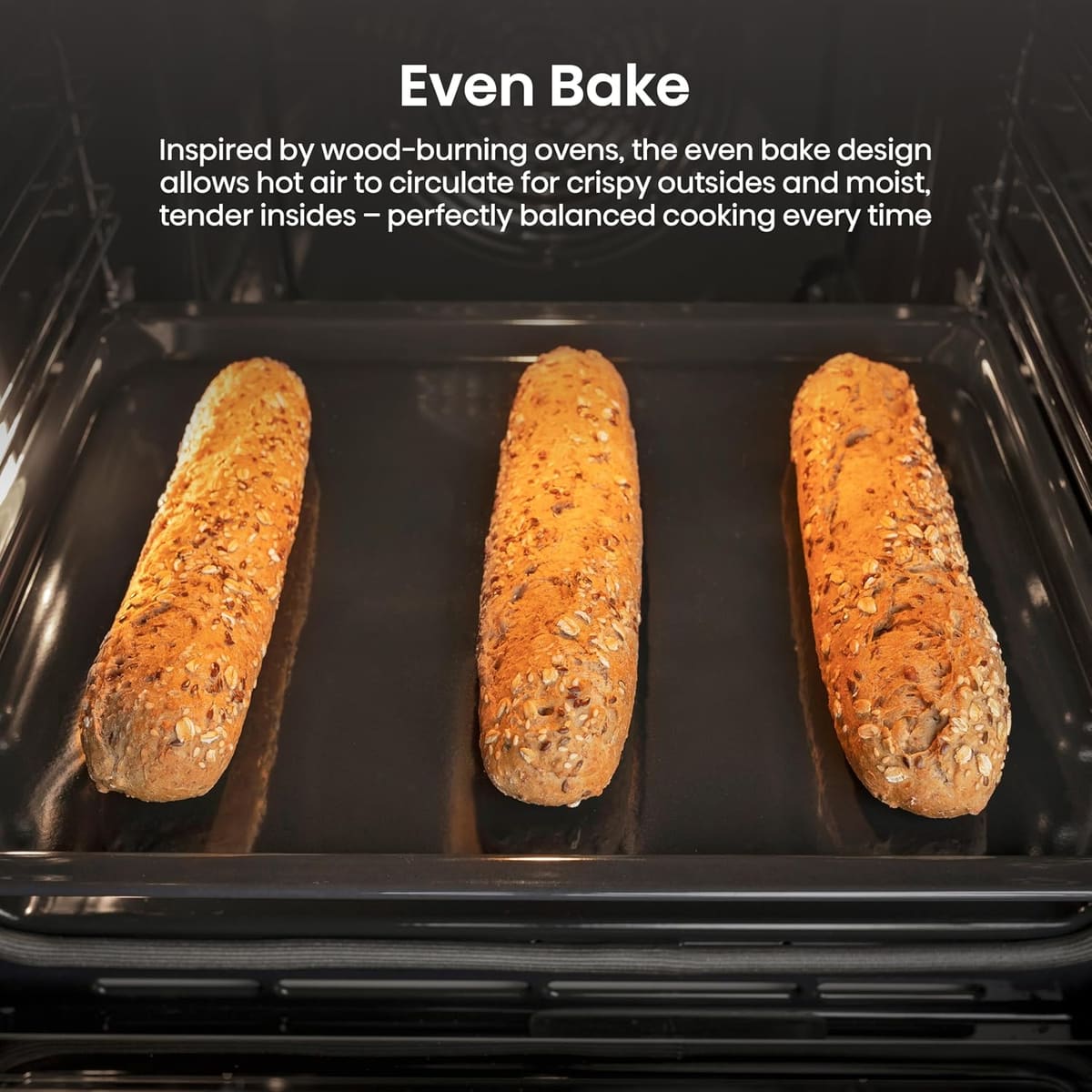 Hisense BI622AXPGUK - Built-in 77L Electric Single Oven - Stainless Steel with Even Bake, 300°C Pizza Mode, Frozen Food Mode, Steam Clean - A Rated, Extra Large