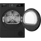 Hisense DH1I900UBDC 60cm Freestanding 9 kg Heat Pump Tumble Dryer, 15 Programmes, Twin Flow, Humidity Sensor, DelayEnd - Black