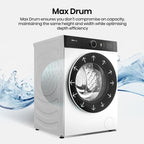 Hisense WF5I1245BWR 12kg Washing Machine, 1400rpm Spin, A Rated Energy, Wi-Fi, Steam, Freestanding, White
