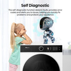 Hisense WF5I1245BWR 12kg Washing Machine, 1400rpm Spin, A Rated Energy, Wi-Fi, Steam, Freestanding, White