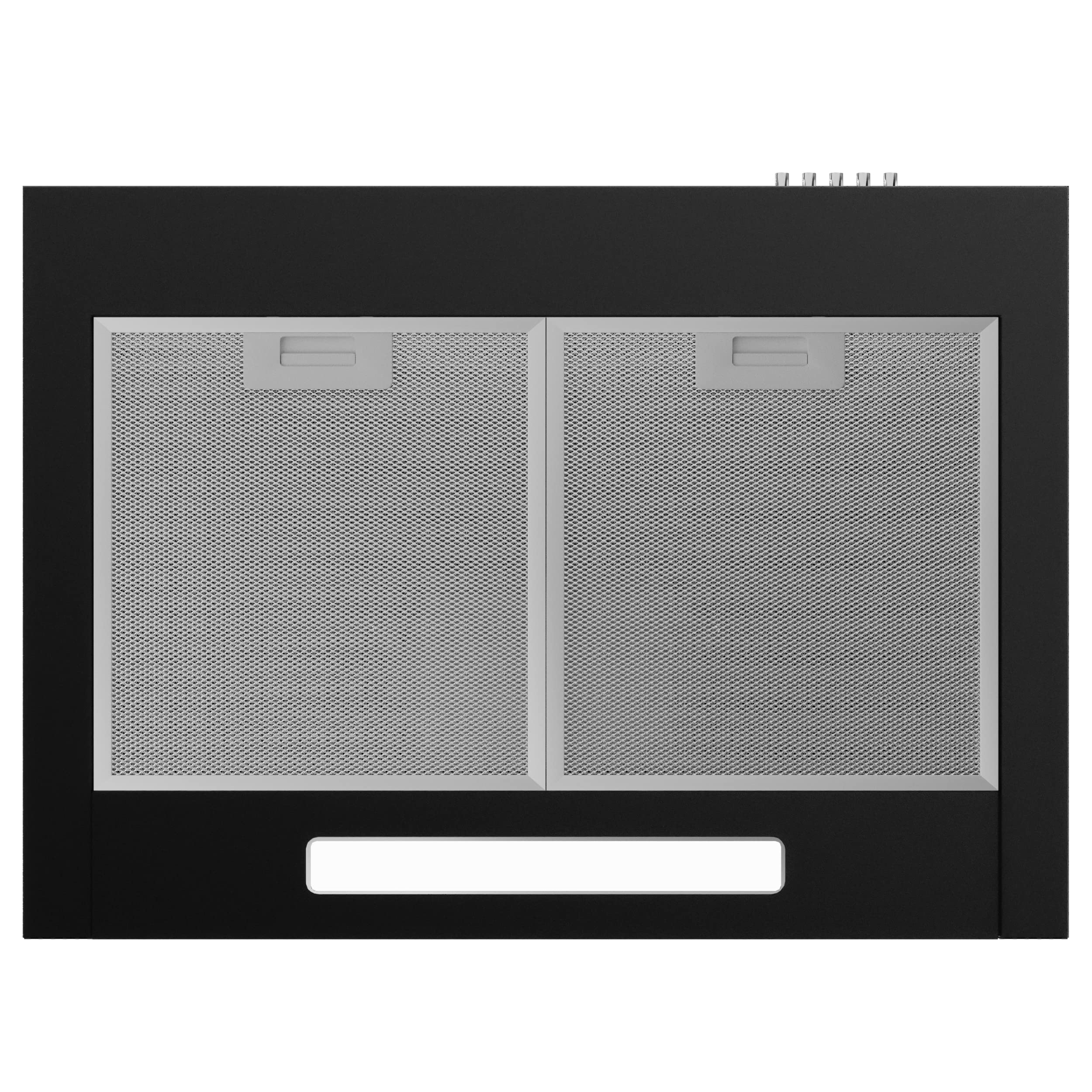 CIARRA Cooker Hood 60cm CBCB6201 600mm Kitchen Extractor Hood with Carbon Filters Recirculating&Ducting Wall Mounted Cooker Extractor Fan Black