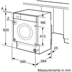 Bosch Series 6 WKD28543GB 7kg+4kg Fully Integrated Washer Dryer with 1400 rpm - E Rated