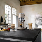 Delonghi EC885.BG Dedica Arte Manual Espresso Coffee maker with Milk Frother - Beige Gold
