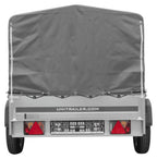Car trailer GARDEN TRAILER 201 TIPP with support wheel, tarpaulin and high frame
