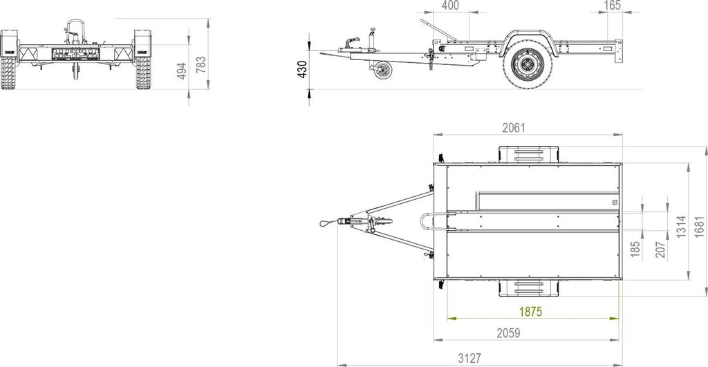 Motorcycle trailer UNITRAILER MOTO 1