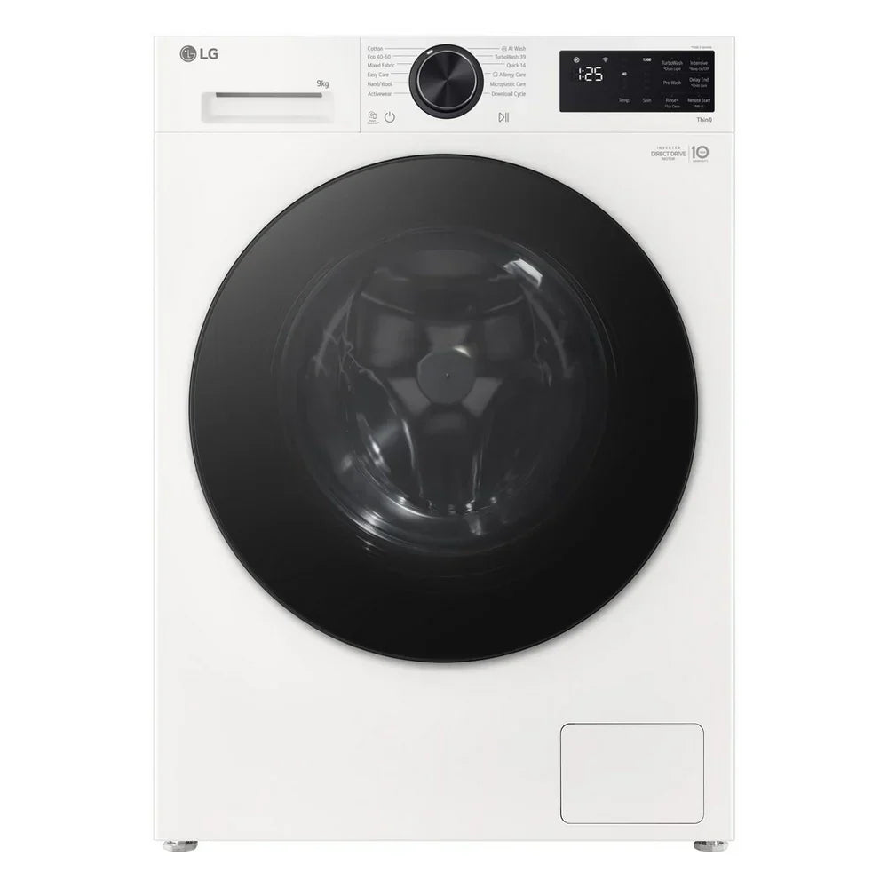 LG F2X50S9TWB VX50 Series 9kg 1200 Spin WiFi Enabled Front Load Washing Machine White - A Rated