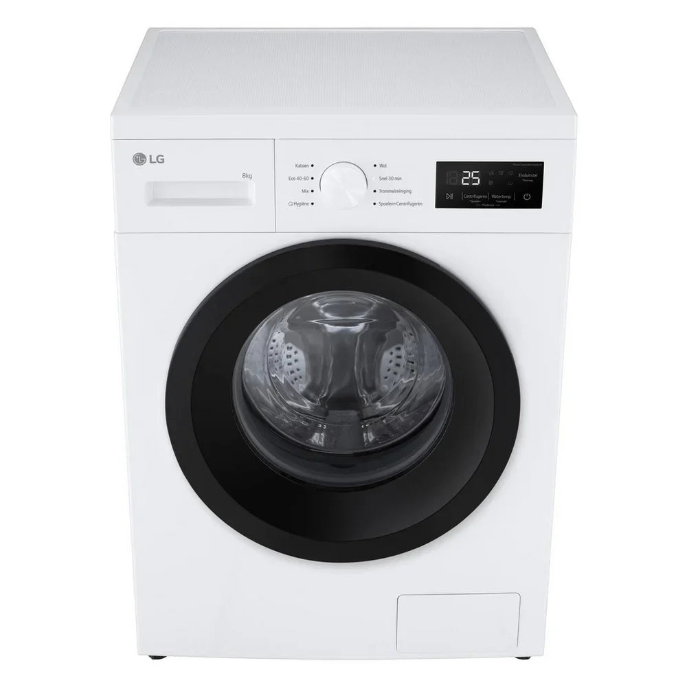 LG F4A10S8NWK 8kg 1400 Spin Front Load Washing Machine White - A Rated
