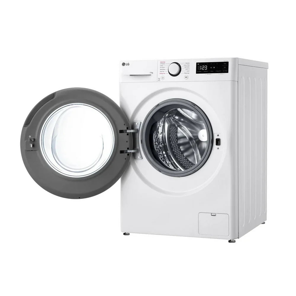 LG F4Y511WBLN1 11kg Steam 1400 Spin Freestanding Front Load Washing Machine White - A Rated