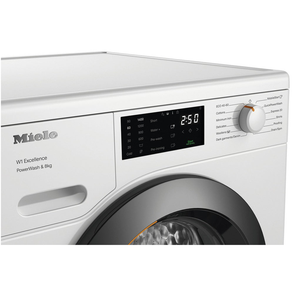 Miele WEB365 WCS PowerWash 8kg 1400 Spin Freestanding Washing Machine Lotus White