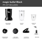 Nutribullet Magic Bullet Starter Kit All in one Food Processor and Blender 02227 Black
