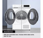 Samsung Series 5 DV90CGC0A0AEEU with OptimalDry 9 kg Heat Pump Tumble Dryer White