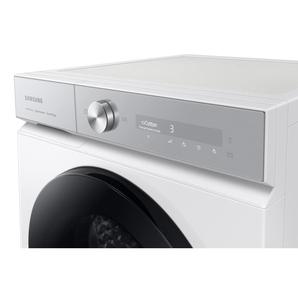 Samsung Series 8 DV90BB9445GHS1 with Optimal Dry 9kg Heat Pump Tumble Dryer White