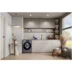 Samsung Series 9 WF90F09C4SU1 Bespoke AI Home 9kg 1400 Spin Smart Washing Machine Dark Steel