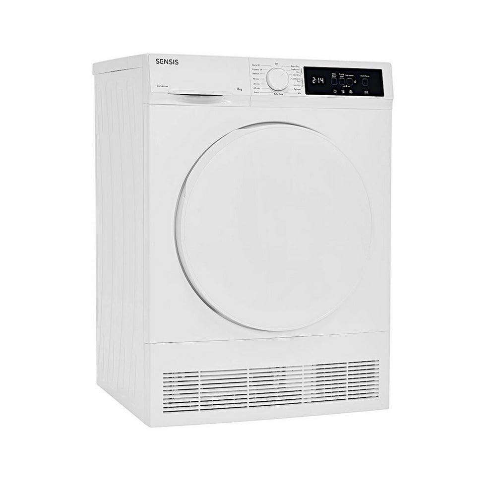 Sensis TDCF018BW 8kg Freestanding Condenser Tumble Dryer White - B Rated