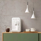 Smeg BCC12WHMUK Retro Bean to Cup Espresso Coffee Machine Matt White