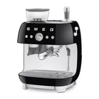 Smeg EGF03BLUK Retro Espresso Coffee Machine with Grinder in Black