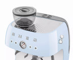 Smeg EGF03PBUK Retro Espresso Coffee Machine with Grinder in Pastel Blue
